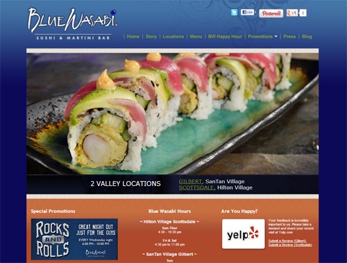 blue wasabi website