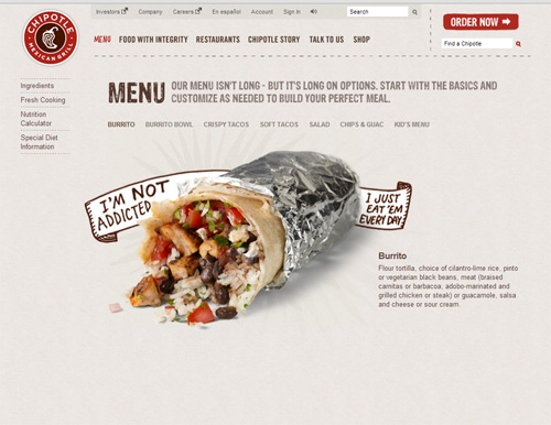 chipotle website