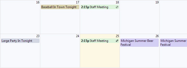 employee calendar